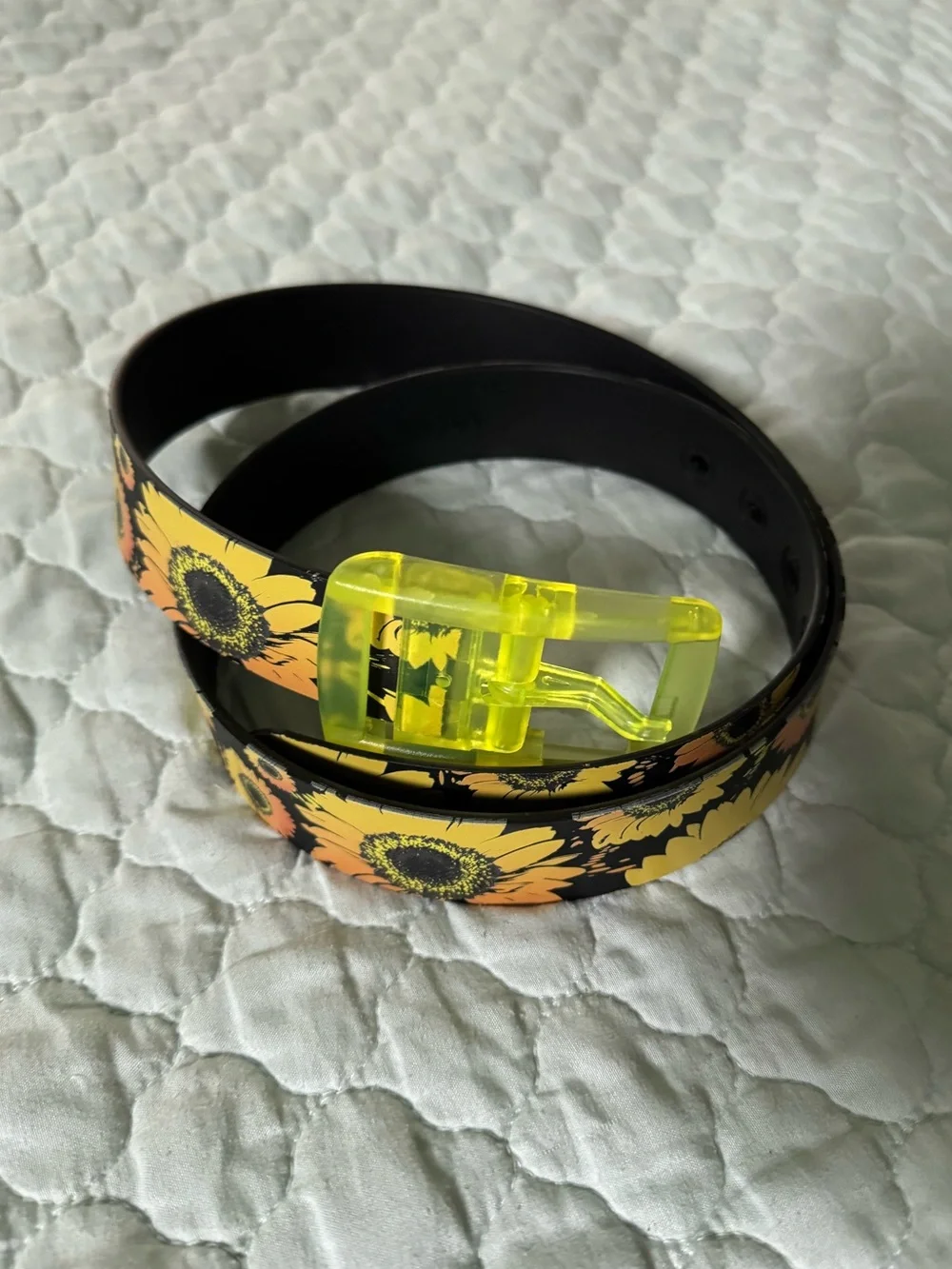 C4  Sunflower Belt with Neon Buckle